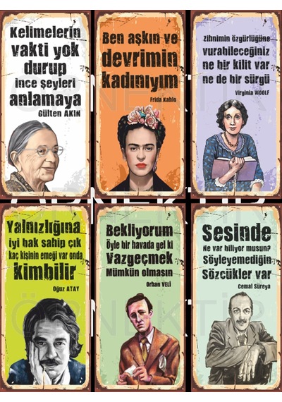 Gülten Akın, virginia. Woolf, Oğuz Atay, Orhan Veli, Cemal Süreya