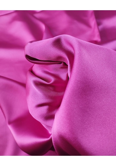 Koyu Pembe Renkte Tok Hafif Esnek Saten En: 140cm-11367