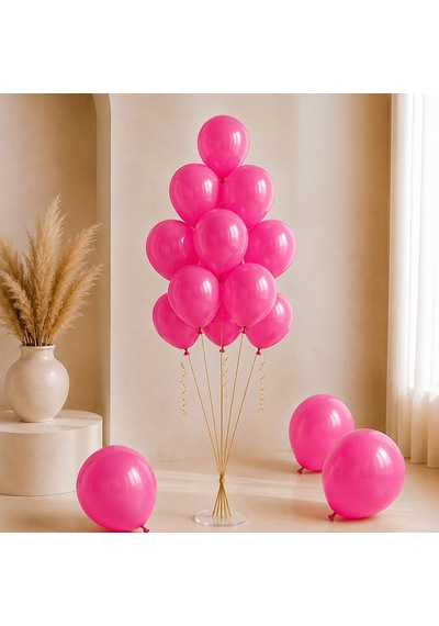 Fuşya Renk Lateks Pastel Balon 30 Cm - 6 Adet