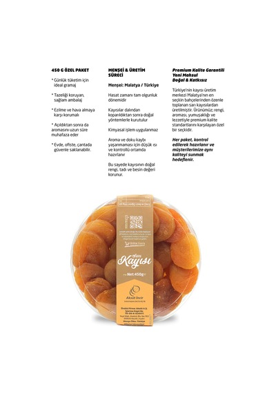 Malatya Sarı Kayısı 450g 450 G