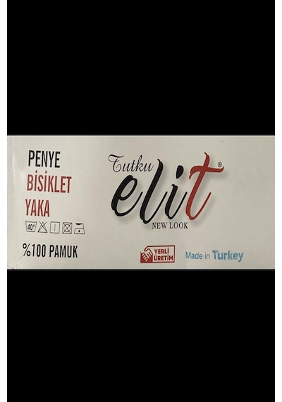 Tutku Elit Erkek Bisiklet Yaka Penye Atlet Fanila 1002 - 3 Adet Beyaz