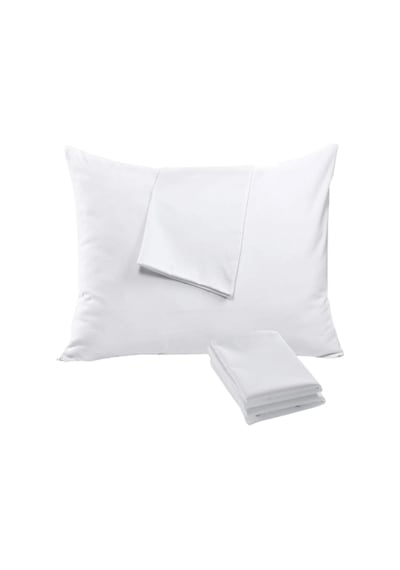 30 Adet Otel Tipi Beyaz Yastık Kılıfı Akfil 63 Tel Dokuma %100 Pamuk 50 x 70 CM