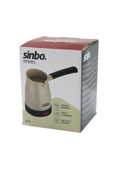 Sinbo Scm-2975 Elektrikli Cezve Pls.türk Kahve Makine Çelik Gizli Rezistans700w 4 Fincan - 320mltak-