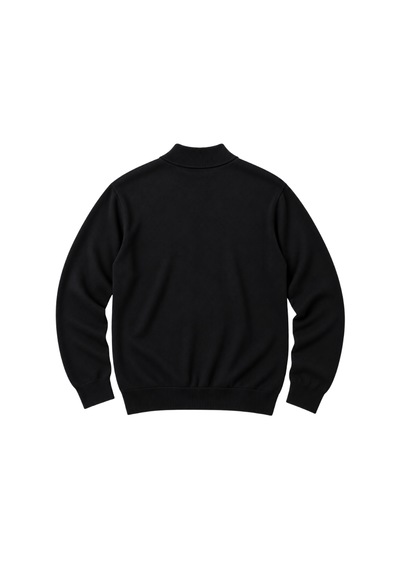 Battalmoda Erkek Büyük Beden Siyah Yarım Balıkçı Pamuklu Kazak 3xl-4xl-5xl-6xl