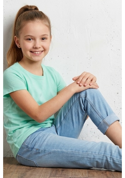 Kiagu Mint Kısa Kol Basic T-shirt- Terletmeyen Esnek Kumaş Pamuklu Mevsimlik Mint Kısakol Kız Çocuk Tsort Mint Kiagu Mint Kısa Kol Basic T-shirt- Terletmeyen Esnek Kumaş Pamuklu Mevsimlik Mint Kısakol Kız Çocuk Tsort Mint