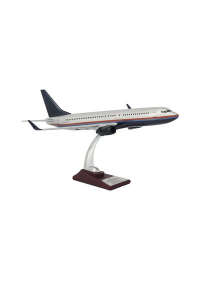 Zekupp Boeing 737-800 1/100 Gümüş Şeritli Model Uçak