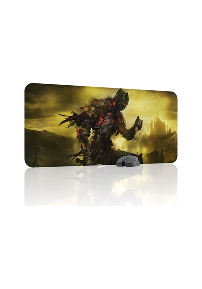 Dark Souls Kaymaz Dikişli Kauçuk Oyuncu Mousepad V3 - 90x40 Xxl Gaming Mouse Pad Fare Altlığı