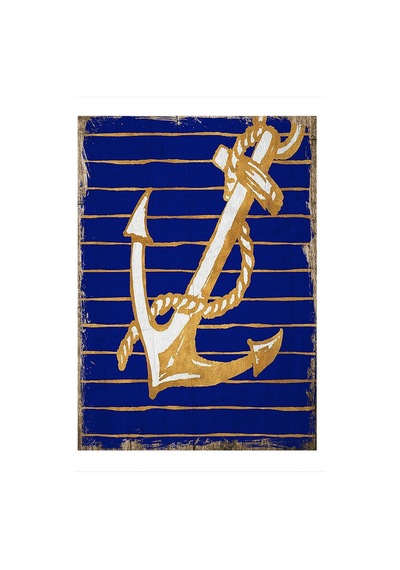 Bedeko Gemici Çapası Art Mdf Poster 25 Cm X 35 Cm