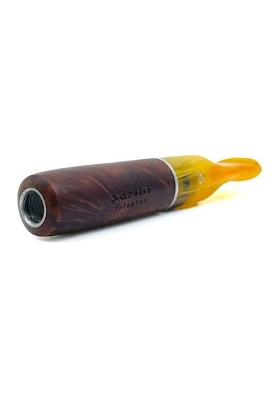 Şahin 9mm Filtreli 8mm Uçlu Akrilik Saplı Ağızlık - Kahverengi - 2583