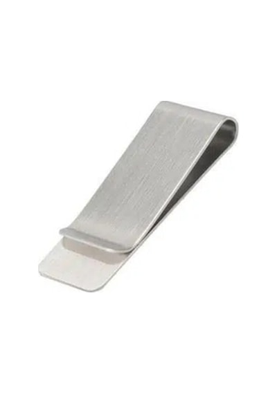 Spelt Metal Kağıt Para Tokası Kart Tutucu Klips Cüzdan Ataş Gümüş 5cm X 1,5cm Küçük Boy Siyah