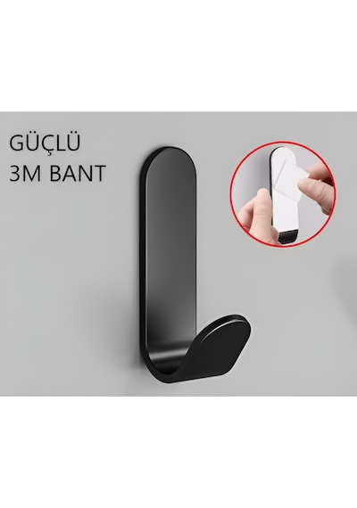 Metal Siyah 3m Yapışkanlı Askılık 5 Adet Kapı Arkası Bornoz Askılığı Mutfak Askı Banyo Askılık Metal Diğer Metal Siyah 3m Yapışkanlı Askılık 5 Adet Kapı Arkası Bornoz Askılığı Mutfak Askı Banyo Askılık Metal Diğer