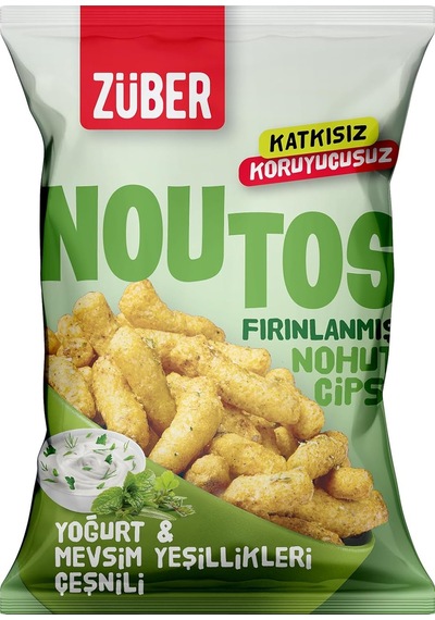 Züber Noutos Nohut Cipsi Yoğurt ve Mevsim Yeşillikleri Çeşnili 3 x 55 G