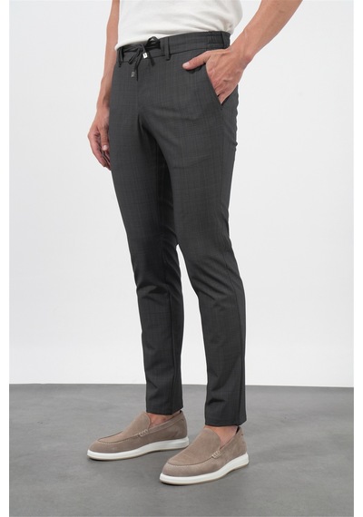 İmza Füme Yan Cep Slim Fit Esnek Jogger Pantolon 1003260179 Antrasit