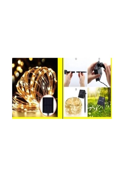 Solar Peri Led 20m 200 Led Gün Işığı - Led Işık Çok Renkli