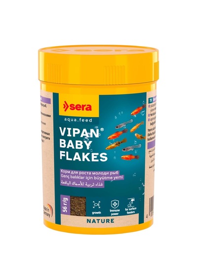Vipan Baby Flakes Yavru Balık Yemi 100 Ml 56 Gr
