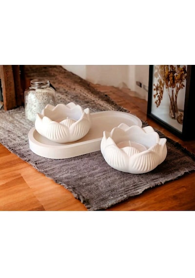 Bernami Biblo Pinterest Şık Oval Standlı Lotus Çiçek Mumluk Ve Kokulu Mum Seti