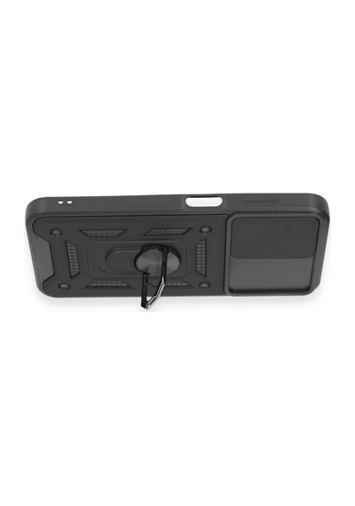 Samsung Galaxy  Uyumlu,  M14 5g Kılıf Pars Lens Yüzüklü Silikon - Siyah