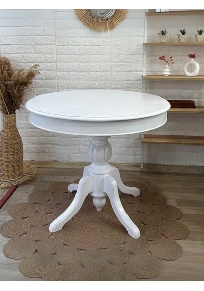 Montclair Baba Ayak Sabit Masa 90x90 Beyaz