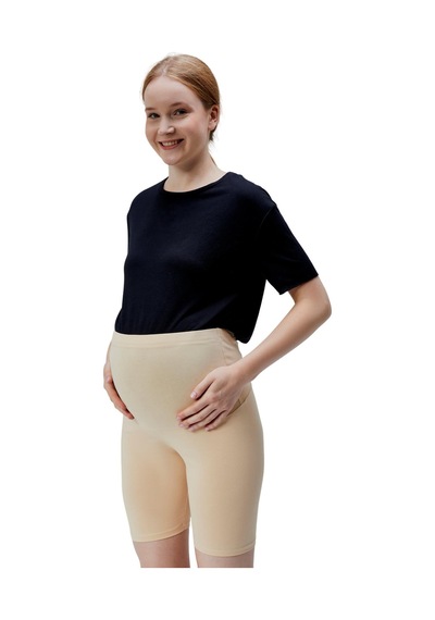 Luvmabelly Maternity 8028 Pamuklu Hamile Şort Tayt Ten
