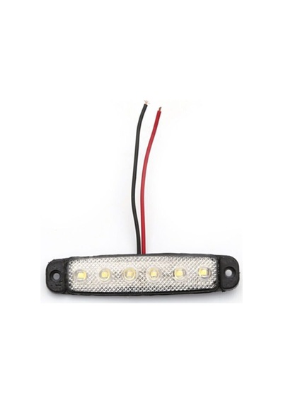 Ahmet Otomotiv 10 Adet Beyaz 6 Ledli Parmak Lamba 12v-24v