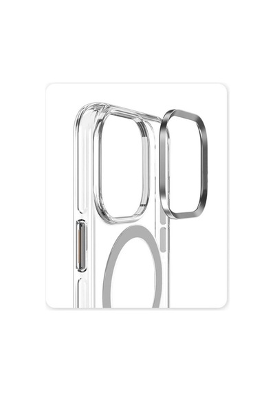 Tedar Joko Apple iPhone Uyumlu 15 Pro Kılıf Crystal Magsafe Kapak - Şeffaf Najmaddin standart