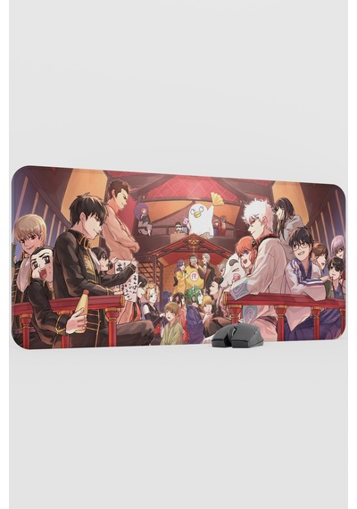Gintama Anime V1 - 90x40 Xxl Gaming Kauçuk Kaymaz Taban Mouse Pad Fare Altlığı