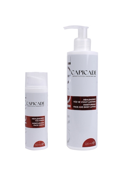 Capicade Nemlendirici Yüz Kremi 50 ML + Nemlendirici Yüz ve Vücut Losyonu 220 ML