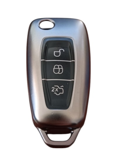 Ford Focus/cmax/fiesta/mondeo/transit Anahtar Uyumlu Silikon Oto Anahtar Kumanda Kabı Kılıf Füme