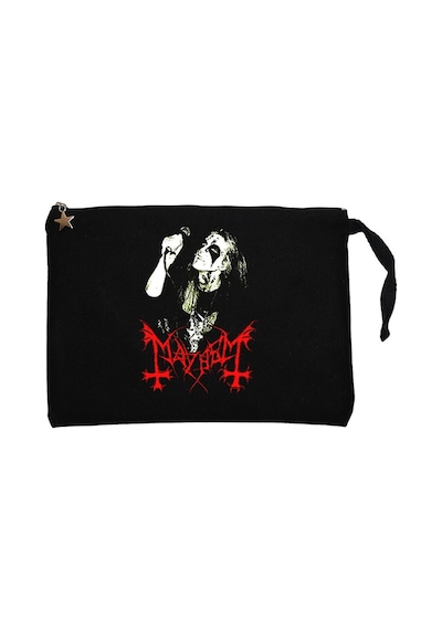 Mayhem Rotten Dead Siyah Clutch Astarlı Cüzdan / El Çantası Siyah