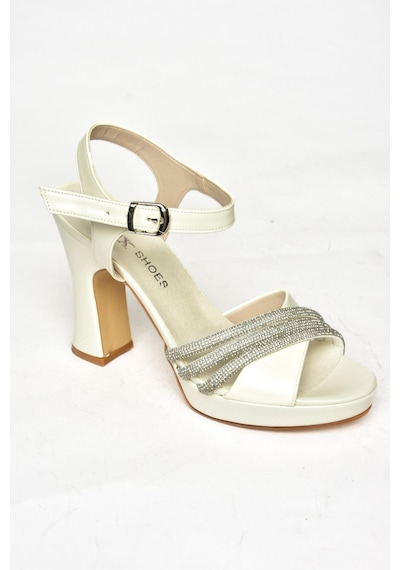 Fox Shoes S246575509 Sedef Kalın Topuklu Kadın Abiye Ayakkabı SEDEF