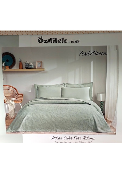 Özdilek Rf -yeşil- Jakar Lux Z Tek Kişilik Pike Takımı
