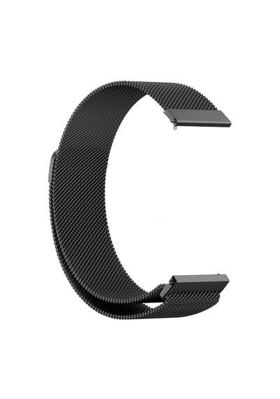 Huawei Watch Gt3 Elegant / Gt2 42mm Uyumlu 20mm Manyetik Milanese Loop Metal Kordon Siyah