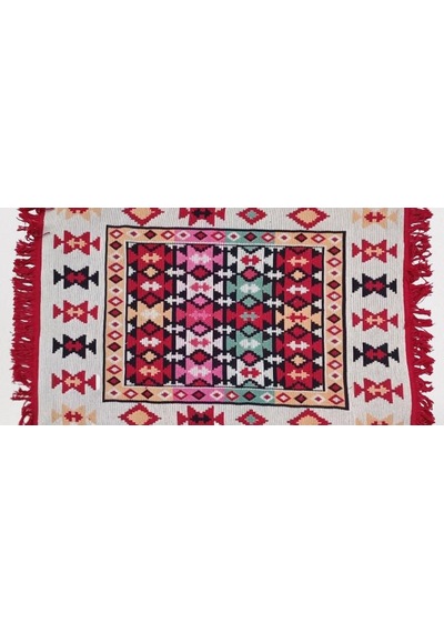 Kilim Antik 80-125 Otantik Motifler Model Naturel Boya Çift Taraflı El Yapımı Kırmızı
