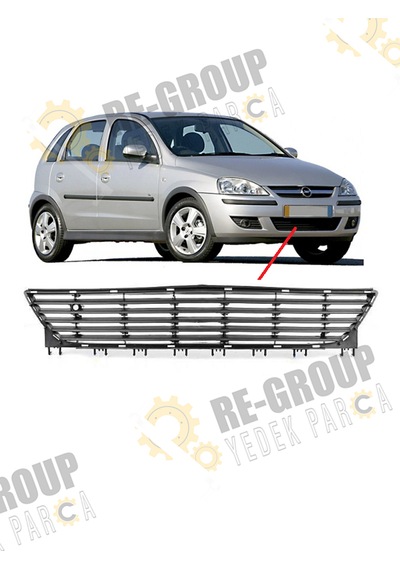 Opel Corsa C Makajlı Kasa Ön Tampon Alt Orta Izgara 2004-2006 - 1400298