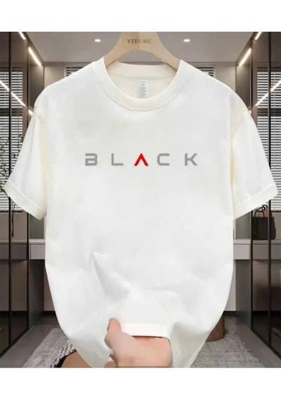 Kozia Outdoors Maloçbey Modern Black Baskılı Oversize Unisex Basic O Yaka T-şhirt Beyaz Beyaz