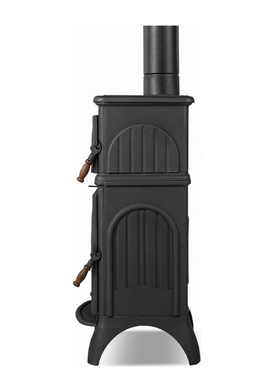 Dorello Termostatlı Fırınlı Tek Camlı Pik Döküm Odun Kömür Sobası - Drl-023