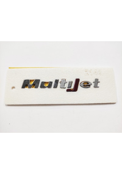 Fiat Multijet Kırmızı Arma Bagaj Yazısı Yapıştırma 10.6cmx1.3cm 2149
