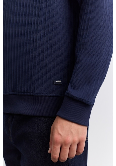 Avva Erkek Lacivert Bisiklet Yaka Kolay Ütülenen Jakarlı Regular Fit Sweatshirt A62y1250