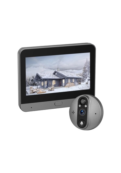 Akıllı Kapı Dürbünü Kamerası 4.3 Inç Ekranlı Gece Görüşlü Pir Sensörlü Tuya Smart Wifi 3 Mp İç Mekan