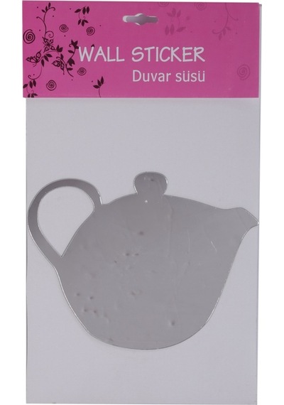 Sıa Aynalı Duvar Süsü (Sticker) Çaydanlık Şekilli