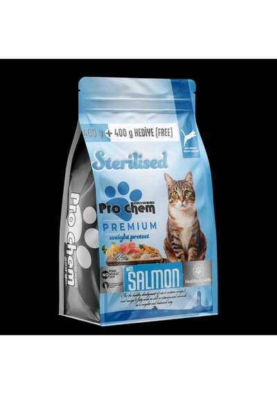 Pro Chem Sterilised Somon Kedi Maması 400 Gr +400gr