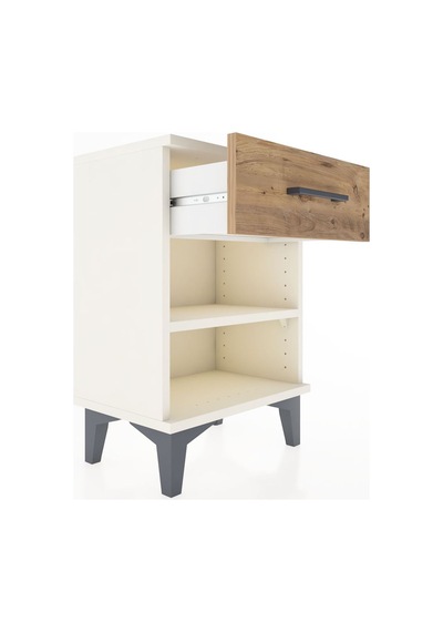 Arges Komodin Tek Raflı Tek Çekmeceli 44x30x64 Aytaşı-çam Aytaşı