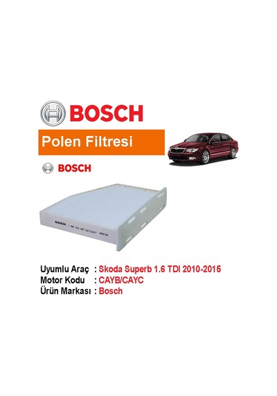 Skoda Superb 1.6 Tdı Polen Filtresi 2010-2015 [Bosch ]