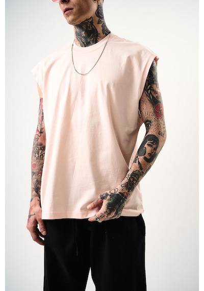 Respire Erkek Basic Tank Top Atlet Pembe
