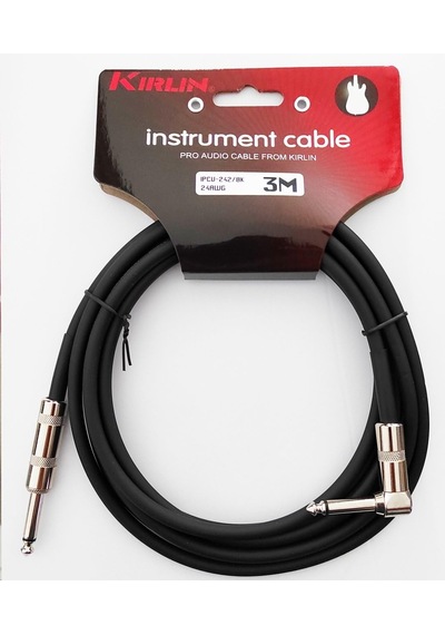 Kirlin Ipcv-242b-3m-bk Enstrüman Gitar Kablosu 3 Metre L Açılı Kablo