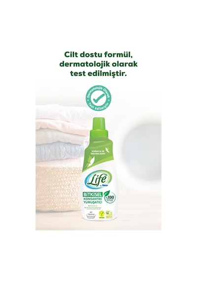 Life By Fakir %100 Bitkisel Bazlı Konsantre Çamaşır Yumuşatıcısı 60 Yıkama 1500 ML