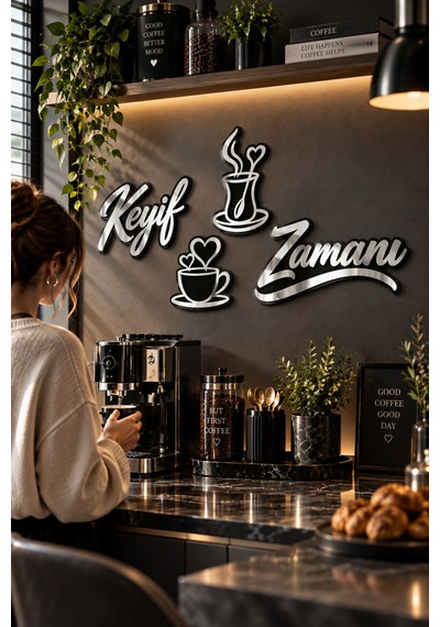 Keyif Zamanı Kahve Köşesi Duvar Dekoru Gümüş Aynalı Pleksi 1 Mm Gümüş + 3 Mm Siyah Çift Katman Premium Mutfak Dekoru Siyah Üzeri Gümüş Keyif Zamanı Kahve Köşesi Duvar Dekoru Gümüş Aynalı Pleksi 1 Mm Gümüş + 3 Mm Siyah Çift Katman Premium Mutfak Dekoru Siyah Üzeri Gümüş