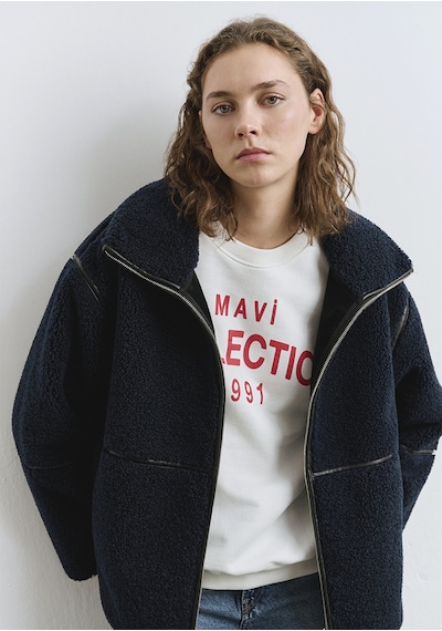 Mavi - Lacivert Sherpa Ceket 1110719-90372 Lacivert