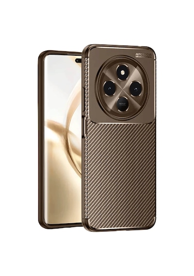 Tecno Spark 30 Kılıf Auto Focus Karbon Kapak - Kahverengi 0.2M-Çok Renkli