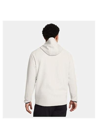 Under Armour Full Zip Unstoppable Fleece Erkek Ekru Kapüşonlu Ceket